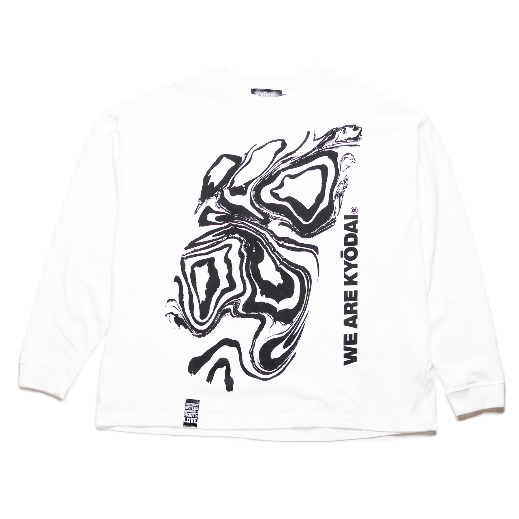 SUMINAGASHI 墨流し オーバーサイズロングTシャツ 白