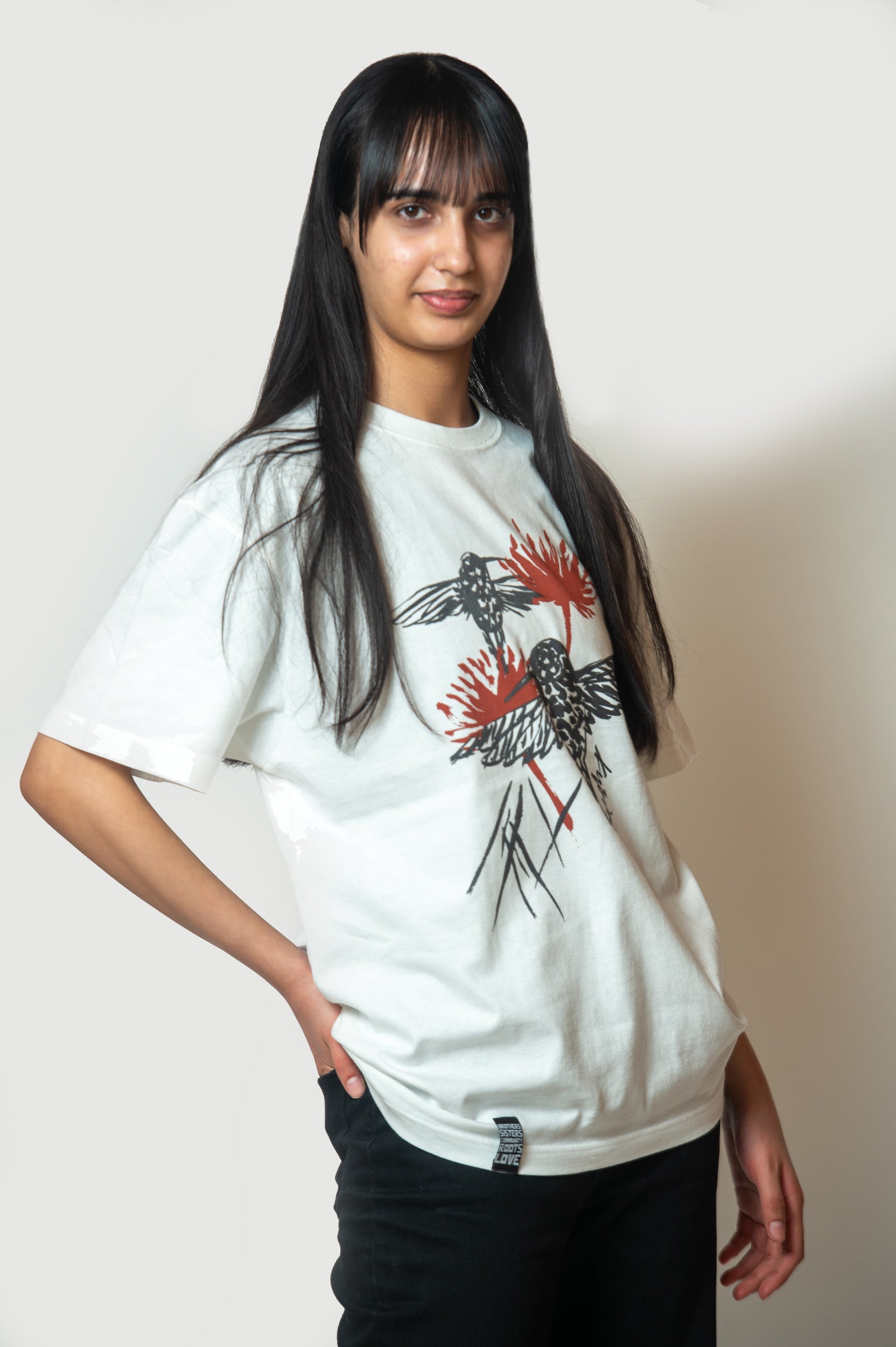 KYŌDAI® ハミングバード グラフィック Tシャツ　ホワイト