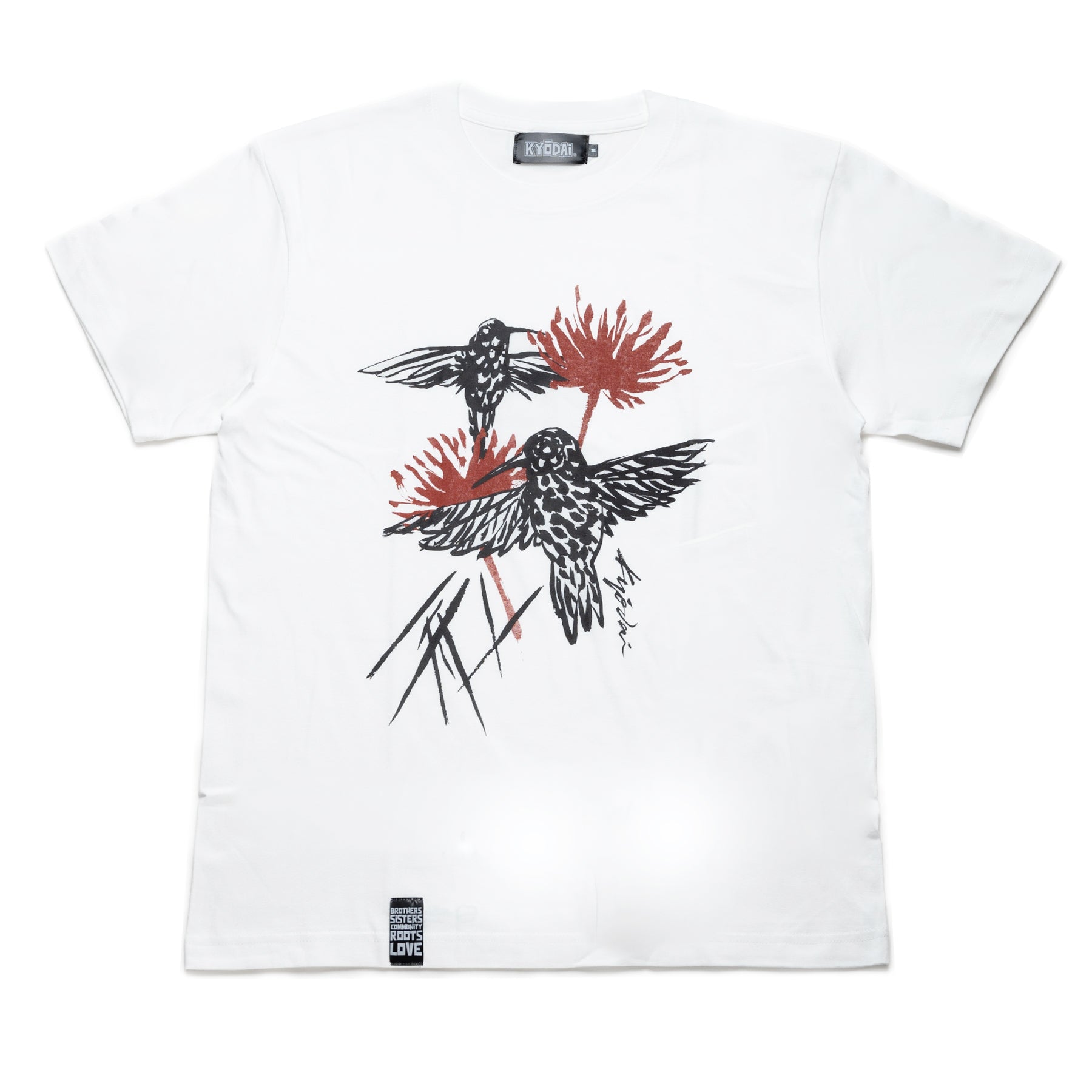 KYŌDAI® ハミングバード グラフィック Tシャツ　ホワイト